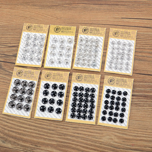 Nút áo khoác trench coat ẩn, may tay, không nhìn thấy, bằng kim loại mạ sắt, bạc, đen, vàng, không chứa niken, kích thước 7.5-23mm, bán buôn - Product Image 1