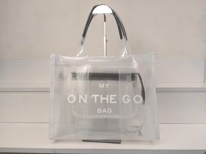 カスタムロゴ高級トートバッグ防水PVC 3次元透明リサイクル再利用可能ビーチアクセス - Product Image 4