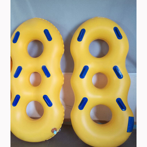 Hot bán biểu tượng tùy chỉnh màu vàng ba người dành cho người lớn Giải trí ống không khí <span class=keywords><strong>Inflatable</strong></span> nổi công viên nước trượt ống với xử lý - Product Image 4