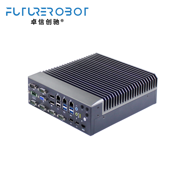 Industrial Grade Edge Computer Multi Serial Ports Triple Display Embedded Box PC With Wireless Expansion for AGV Robot