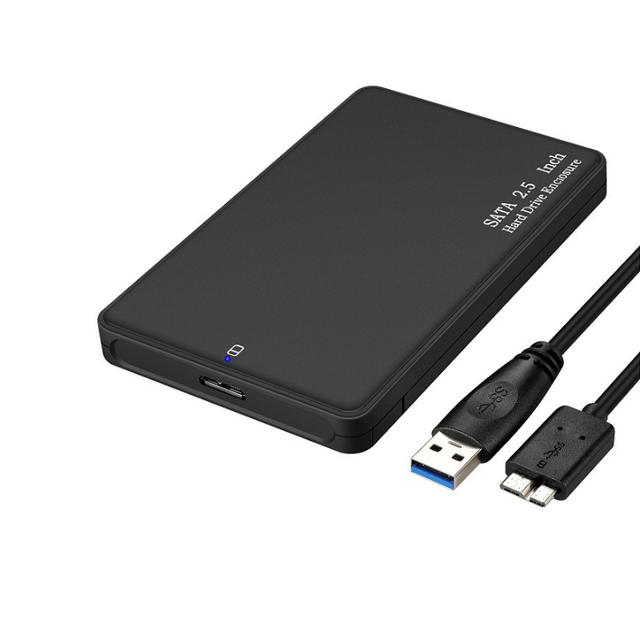 2.5 Inch SATA to USB 3.0 ABS Plastic Hard Drive Enclosure External HDD Case Box with 9.5mm Size and 2TB Capacity