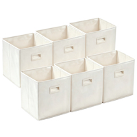 Boîte de rangement pliable en tissu avec poignée pour vêtements, jouets et livres