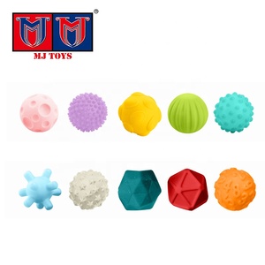 Pelota de plástico de goma suave para bebé, juguete sensorial texturizado, mordedor, agarre táctil, juego de bolas de silicona con 10 Uds. - Product Image 2