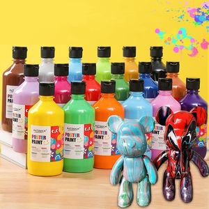 Pintura Acrílica <span class=keywords><strong>Profesional</strong></span> No Tóxica para Manualidades, Pintura Acrílica Fluída de 500 ml, Pintura Acrílica Fluída de Neón - Product Image 2