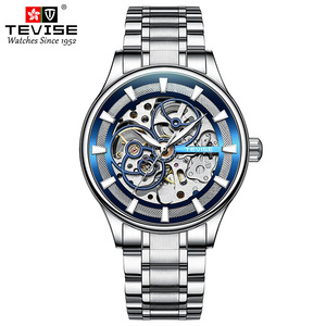 Montre mécanique pour homme TEVISE T820F, bracelet en acier inoxydable, verre minéral, étanche 30 m, sport, lumineuse, mécanique - Product Image 3