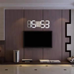 Orologio da Parete Digitale 3D LED con Telecomando, Grande Orologio Moderno con Luce Notturna e Sveglia per Soggiorno - Product Image 1