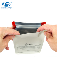 Sachets de café à fond plat personnalisés, imprimés, résistants à l'humidité, avec fermeture éclair et soufflets latéraux, pour aliments