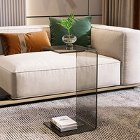 Table basse de coin carrée en acrylique transparente, luxueuse et épurée, pour baie vitrée ou salon, design haut de gamme