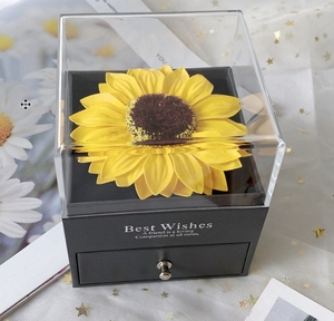 2025 gioielli di san valentino inossidabile sei il mio sole aperto ciondolo di girasole anello Set per regalo fidanzata mamma <span class=keywords><strong>moglie</strong></span> - Product Image 2