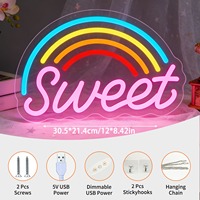 Letrero Luminoso LED Neonawall Sweet para Decoración de Pared, Ideal para Dormitorio, Fiestas, Bodas, Cumpleaños, Decoración de Fondo para Días Festivos