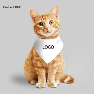 ผ้าพันคอสามเหลี่ยมโพลีเอสเตอร์รักษ์โลก - โลโก้สั่งทำสำหรับของขวัญส่งเสริมการขายสำหรับสุนัขและแมว - Product Image 6
