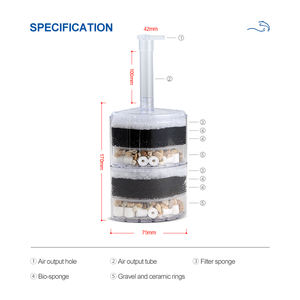 เครื่องกรองมุมตู้ปลาขนาดใหญ่ XINYOU XY-2010 พร้อมปั๊มลมสำหรับตู้ปลา - Product Image 6