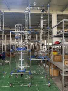 High Pressure 1bar Glass Chemical Reactor Kit with Condenser & Agitator - Pilot Plant Batch Processing - Product Image 3