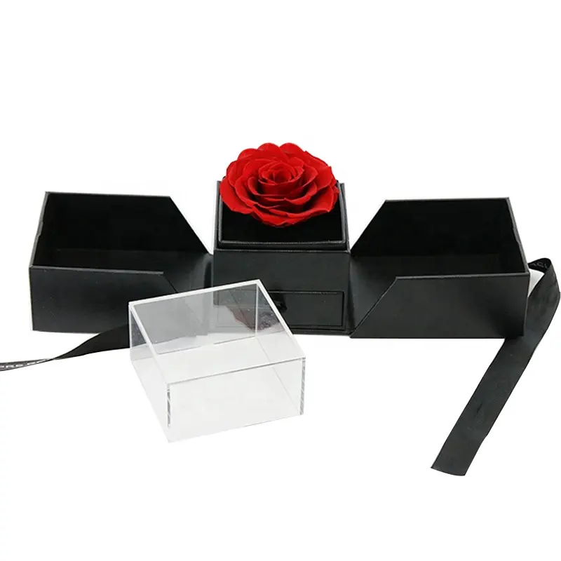 Every Love Jewel Box Gifts For Women Real Rose Flower Preserved Eternal Stabilized Roses In Box