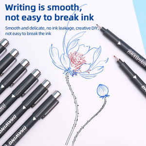 高品质定制细线绘图颜料衬里墨水笔套装毛毡笔尖书法笔，用于素描艺术标记 - Product Image 4