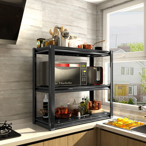 مورجي-أرفف تخزين معدنية ذات 3 طبقات قابلة للتعديل, بسعر الجملة من المصنع ، أرفف للتخزين ذات ثلاثة طبقات ، للمنزل ، أبيض وأسود - Product Image 6