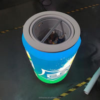 Botella de Agua Inteligente Personalizada P1.86 Gob con Pantalla LED Digital Refrigerada, Latas Publicitarias LED para Interiores y Exteriores con Pantalla
