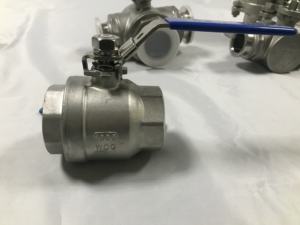 AD DOMOS DN15 1/2 بوصة صمام كروي بمقبض من النوع اللولبي بفتحة كاملة 3 قطع 1000 WOG عالي الضغط بسن داخلي من SS316 نحاس/ستانلس ستيل - Product Image 4