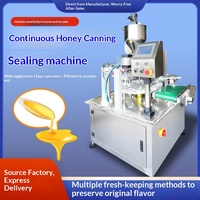 Machine de remplissage entièrement automatique en acier inoxydable pour miel, sauces, confitures et sauces chili, et machine de scellage thermique pour petites boîtes de thé