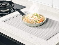 Égouttoir à vaisselle en silicone multifonction pliable et enroulable pour évier