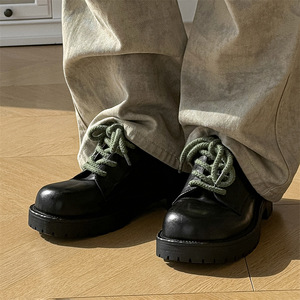 Chaussures de mariage personnalisées vintage à bout rond, semelle épaisse, à lacets, brodées, confortables et légères, pour occasions formelles et affaires - Product Image 3