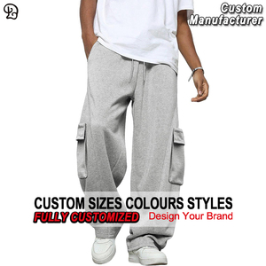 <span class=keywords><strong>Pantaloni</strong></span> Sportivi Larghi da Uomo Grigio Heather, Gamba Larga, Casual, <span class=keywords><strong>con</strong></span> Coulisse, Vestibilità Ampia, Stile Streetwear, Joggers <span class=keywords><strong>con</strong></span> Tasche Laterali - Product Image 5