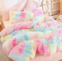 Offre Spéciale Doux et Moelleux : Parure de Lit 4 Pièces en Velours 9 Couleurs avec Housse de Couette et Drap