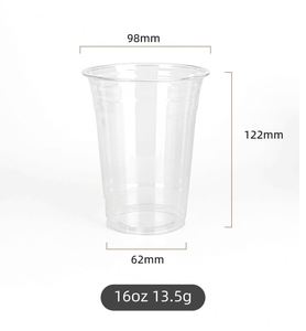 Custom Logo Single Wall 98mm 12oz 14oz 16oz 18oz 20oz 24oz PET Cold <b>Drinks</b> Disposable <b>Plastic</b> Milk Tea Cups with Lids and <b>Straws</b> - Product Image 4