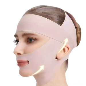 Masque de lifting facial élastique et respirant en V pour le soin du double menton, l'amincissement du visage et le soutien des plis nasogéniens - Product Image 1