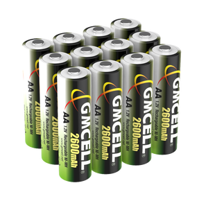 Baterías GMCELL Nimh de Alta Calidad, Paquete de 2/4, Lámina de Aluminio, 1.2V 2600mah, Baterías Recargables Ni-Mh AA - Product Image 2