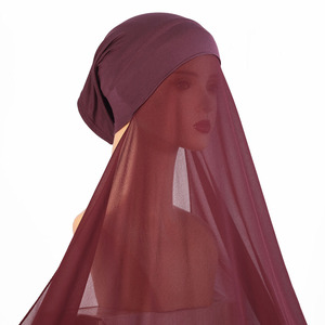 Nuevo Conjunto <span class=keywords><strong>de</strong></span> Chal y Sombrero <span class=keywords><strong>de</strong></span> Gasa con Perlas <span class=keywords><strong>de</strong></span> Color Sólido, Diseño Integrado <span class=keywords><strong>de</strong></span> Gorro y Bufanda en una Sola Pieza, Práctico y Casual para Damas - Product Image 3
