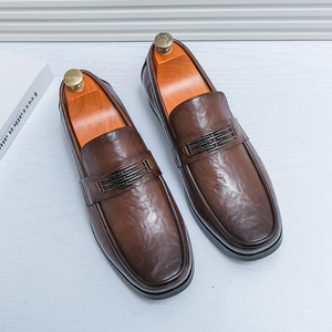 Nouvelle conception chaussures habillées en cuir PU pour hommes affaires bureau mocassins fermeture Stock Oxfords Style pour hommes fête discothèque portant - Product Image 4