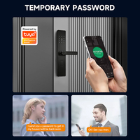 Cerradura de Puerta UIELOCK D1-11, Protocolo Matter, Tuya TTLock, Aplicación WISAPARTMENT, WiFi, Bluetooth, Desbloqueo Remoto, Grado C, Alta Seguridad