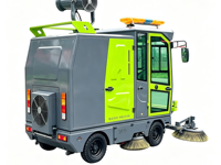 Nouvelle balayeuse électrique à cabine entièrement fermée pour le nettoyage des routes, idéale pour les usines et les collectivités