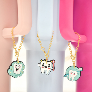 XIAOCHUAN Factory Price Cup Charms Stationery Accessories Custom Pendant Decoration for Bag