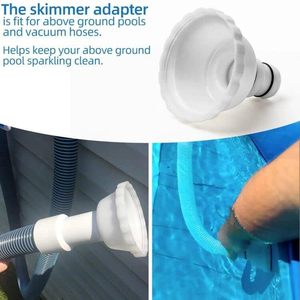 อะแดปเตอร์เครื่องดูดฝุ่นสระว่ายน้ำ Rp Rx Skimmer 1.5 นิ้ว ข้อต่อสำหรับสระว่ายน้ำเหนือพื้นดิน อุปกรณ์เสริมพีวีซีสีขาว - Product Image 4