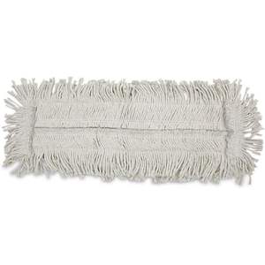 Boardwalk 24 In. X 5 In. Disposable Dust <b>Mop</b> <b>Head</b> White-Cotton/Synthetic Cut End - Product Image 4