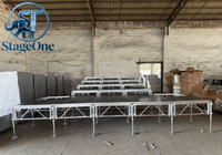 Scène de chorale portable modulaire en aluminium, plateforme surélevée pour spectacles scolaires et concerts, directement de l'usine