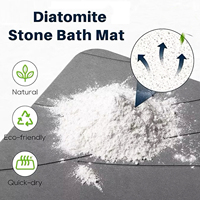 Tapis de bain en pierre d'argile diatomée gravé, séchage rapide, super absorbant, antidérapant, écologique et durable