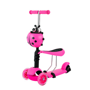 Hot Selling 3-in-1 Mini Elektrische Step Beetle Opvouwbaar Plastic PU Wielen Verstelbaar Stuur Zitje voor Kinderen - Product Image 4