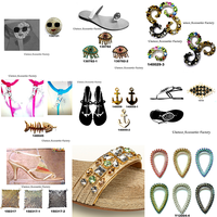 Décorations de chaussures en cristal pour sandales