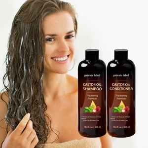 Shampoo et revitalisant à l'huile de ricin personnalisés en gros - un ensemble anti-chute de cheveux Formule épaississante pour lutter contre l'amincissement et les pellicules - Product Image 4