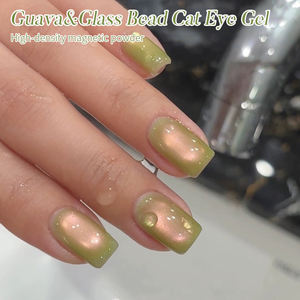 Muestras Gratis de Esmalte de Uñas en Gel con Cuentas de Vidrio de Guayaba, Efecto Ojo de Gato, Cristal Reflectante, Diamante 9D, Gel Ojo de Gato OEM - Product Image 5