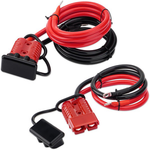Venussar Winch <b>Power</b> <b>Cable</b> 7 Ft 4 Awg Copper Wire Heavy Duty Quick Disconnect Automotive Wiring 12V - Product Image 1