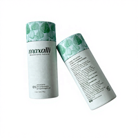 Boîte de déodorant ronde biodégradable à 100%, emballage cosmétique, tubes à pousser, baume à lèvres, tube cylindrique en carton kraft naturel