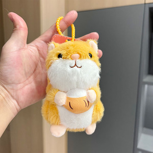 Mini Peluche <span class=keywords><strong>de</strong></span> Hámster Adorable, Llavero Colgante para Bolsa, Llavero <span class=keywords><strong>de</strong></span> Pareja, Llavero <span class=keywords><strong>de</strong></span> Animales <span class=keywords><strong>de</strong></span> Peluche, Regalo Festivo, Regalo <span class=keywords><strong>de</strong></span> Graduación - Product Image 3