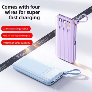 <span class=keywords><strong>Batterie</strong></span> au lithium polymère à charge rapide PD 22,5 W, 10 000 mAh, <span class=keywords><strong>batterie</strong></span> <span class=keywords><strong>externe</strong></span> portable avec prise en charge du câble de données, logo <span class=keywords><strong>personnalisable</strong></span> - Product Image 3