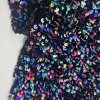 Tela Elástica de Alta Densidad con Diseño de Lentejuelas Bordadas, 95% Poliéster, 5% Elastano, Certificación OEKO-TEX, para Vestidos de Novia