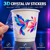 Autocollant de transfert UV DTF personnalisé pour verre à vin, verre à bière, verre à whisky, gobelet, café, bar, décalcomanie avec logo personnalisé