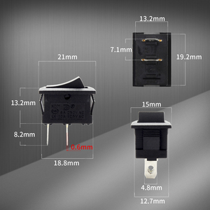 KCD1-101Mini Rocker chuyển đổi thuyền SPST trên Off Đen Nhà ở 2 Pin Rocker chuyển đổi với hàn thiết bị đầu cuối cho Xe thuyền Marine tự động - Product Image 4